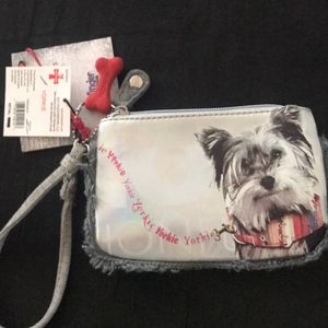 🆕️Discontinued Fuzzy Nation Cozy Yorkie Wristlet